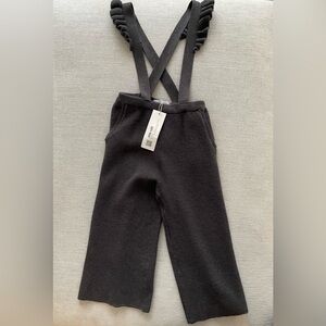 Zara Charcoal Knit Overalls
